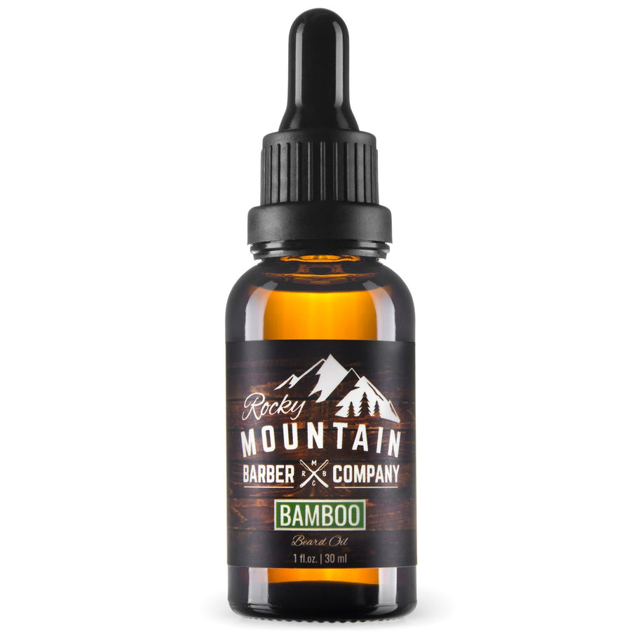 Rocky Mountain Barber Company Bamboo Beard Oil on White Background